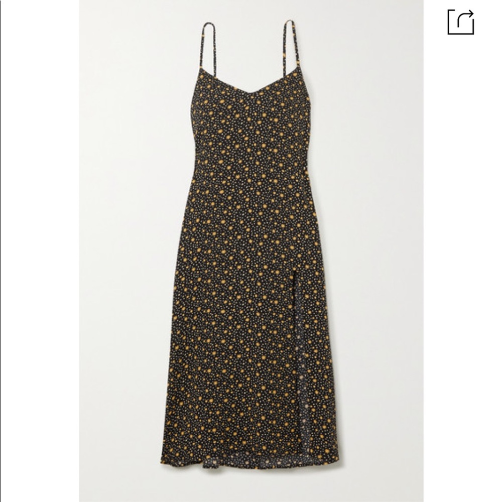 Reformation Crimini Floral-print Crepe Midi Dress